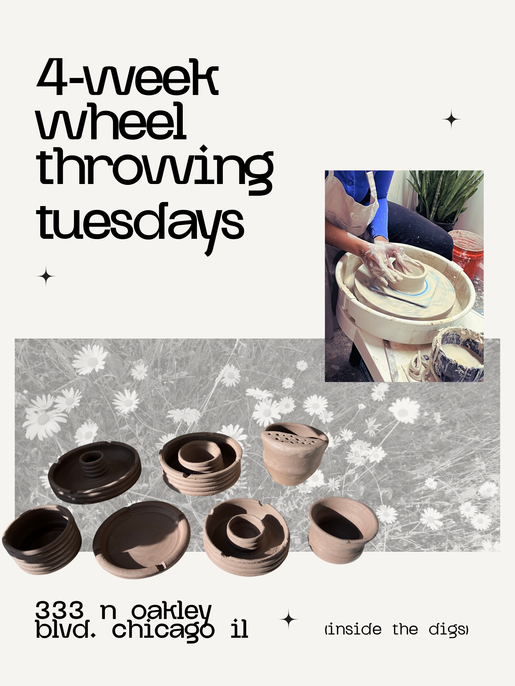 March 4-Week Wheel Throwing Pottery Class (Chicago) — Tuesdays