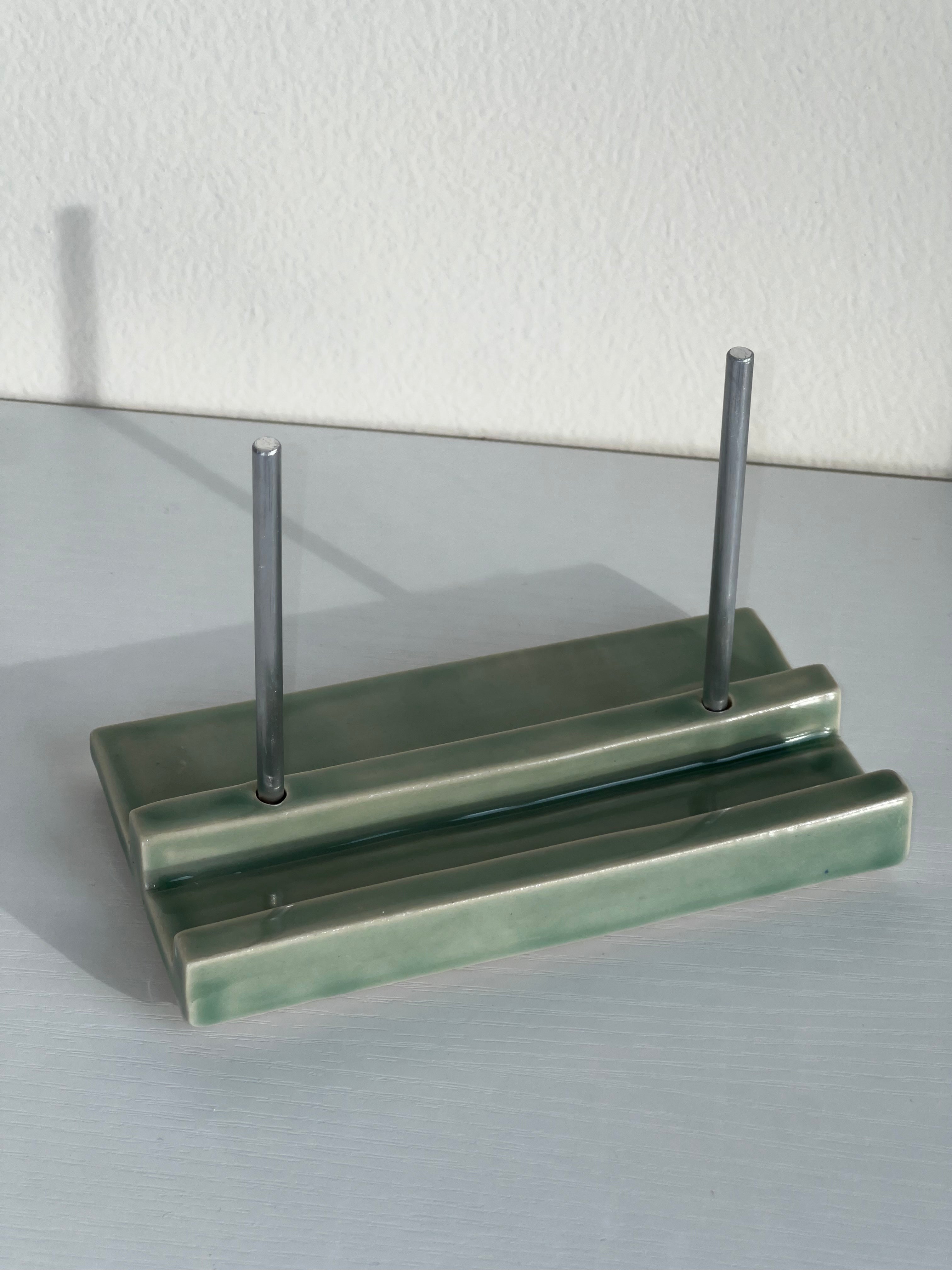 Tabletop Ceramic Record Stand - mint