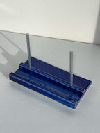 Tabletop Ceramic Record Stand - cobalt