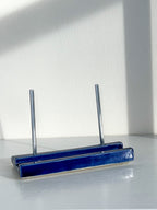 Tabletop Ceramic Record Stand - cobalt