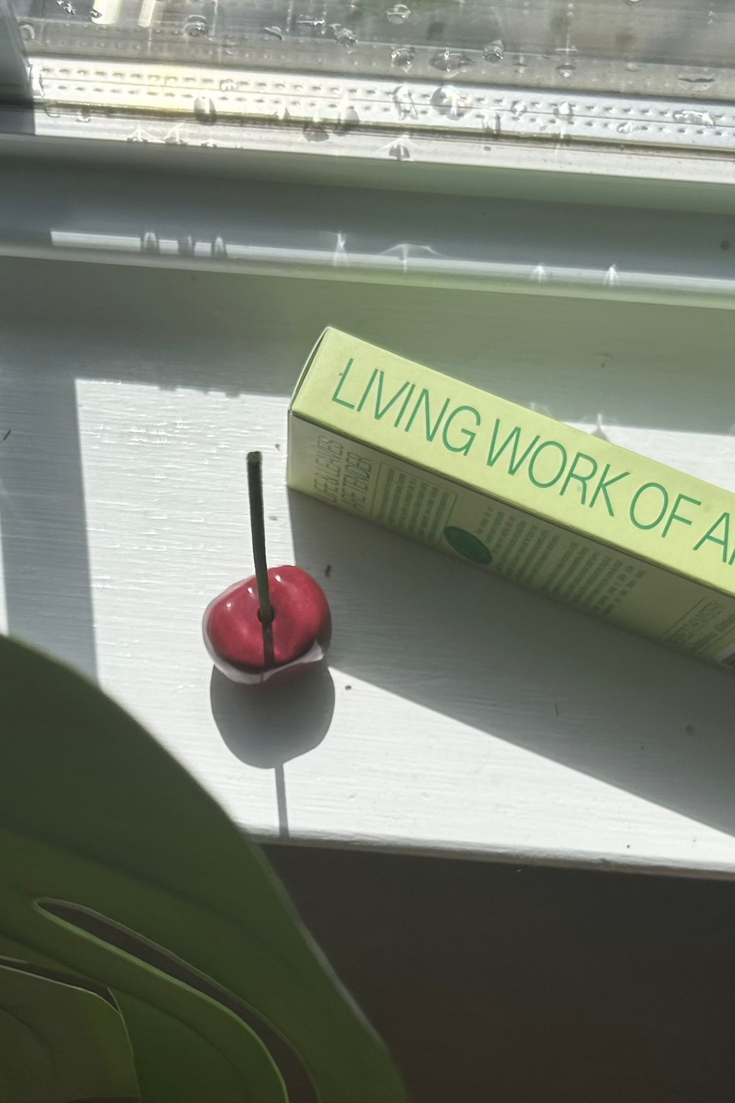 ceramic cherry incense holder