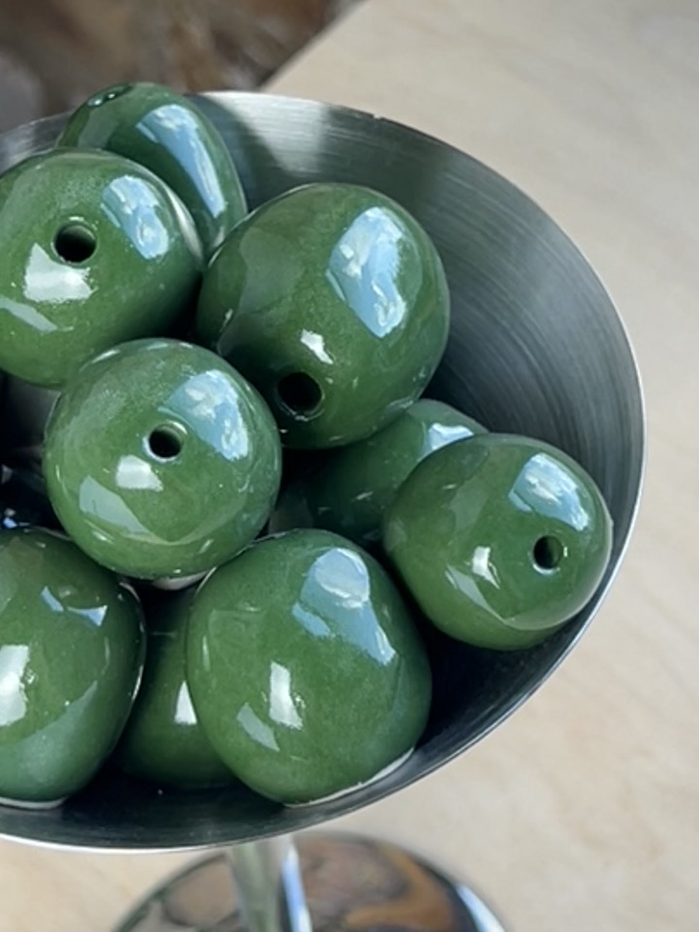 ceramic olive incense holder